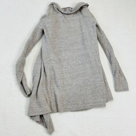 BAREFOOT DREAMS Waterfall Cardigan  S/M Bamboo Chic Lite Open Front Knit Gray - Picture 14 of 16